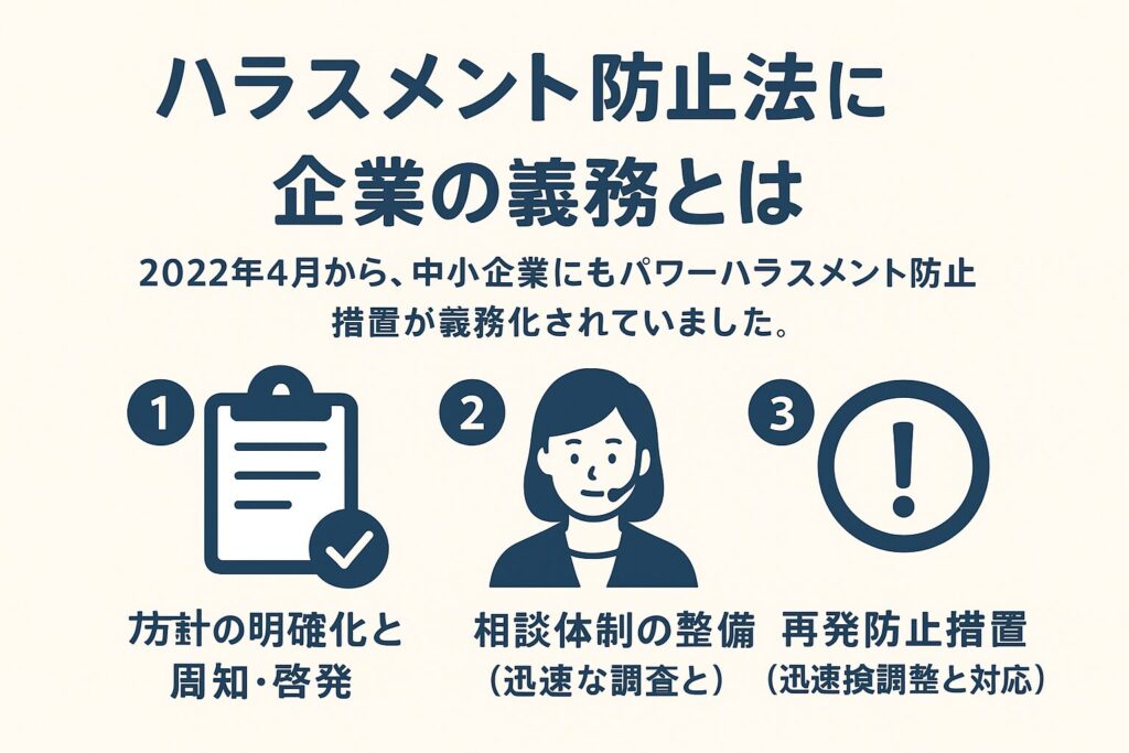 ハラスメント防止法に企業の義務とは